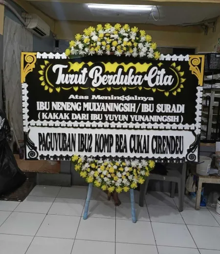 Papan Bunga Duka Gedung Bidakara